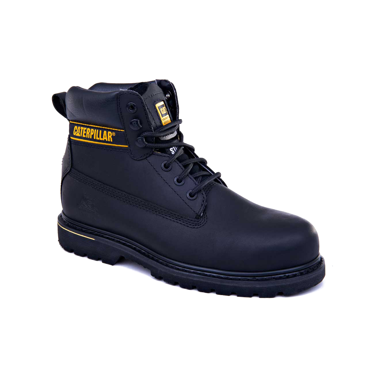 Caterpillar Holton St - Sa - Mens Safety Boots - Black - NZ (169BYFXZS)